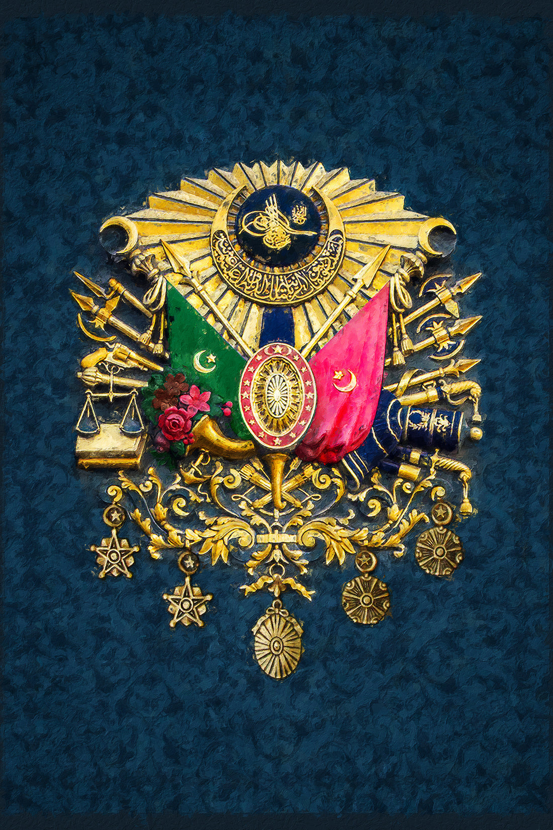 Abundant Blessings: Calligraphy of 'Ya Razzaq, Ya Fattah' – Canvastan