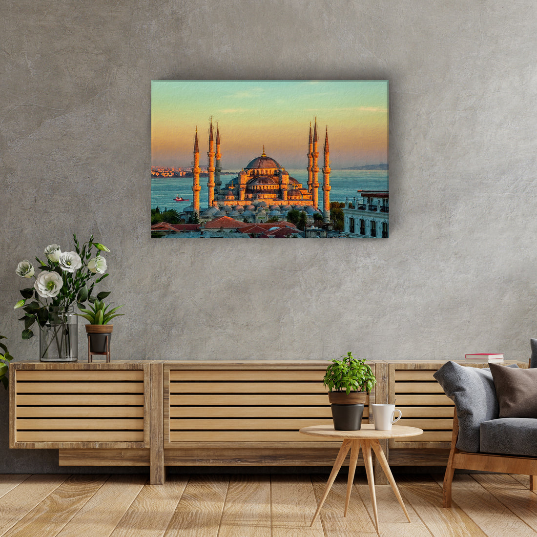 Sultan Ahmed's Splendor: The Blue Mosque at Sunset